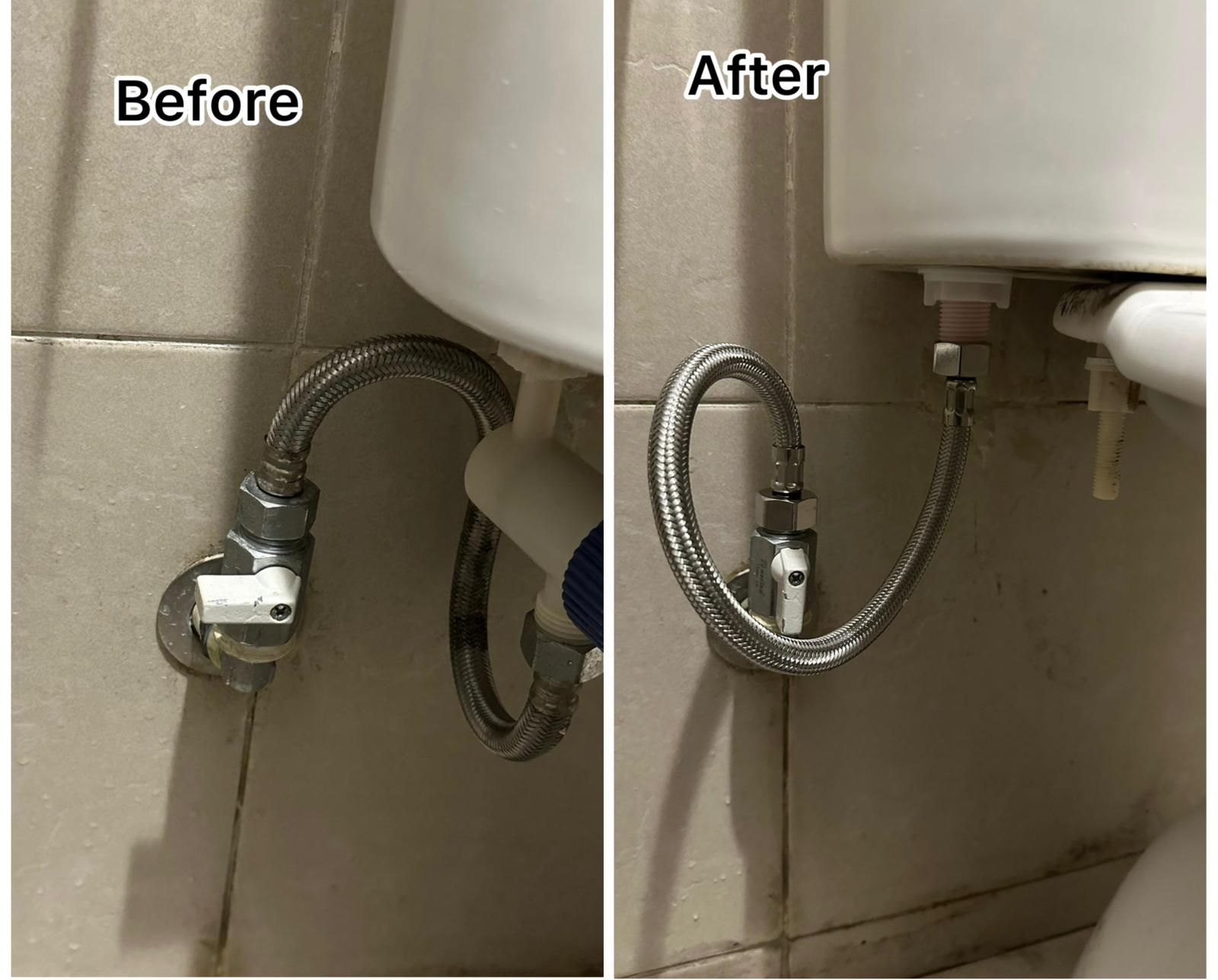 Toilet Water Supply Hose Replacement & Installation Service in Singapore